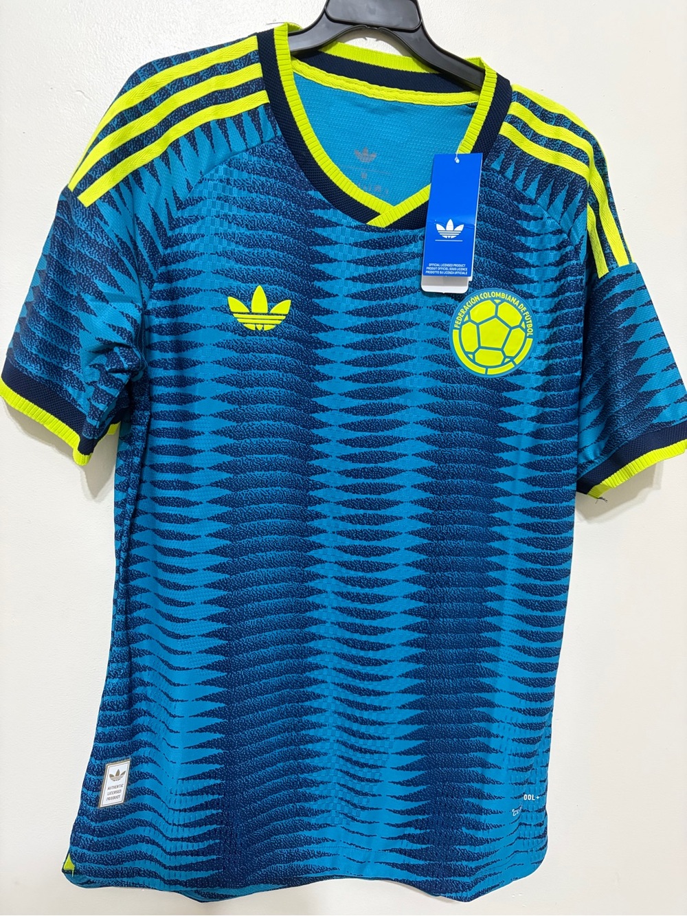 Adidas Men’s Blue & Neon Green Soccer Jersey